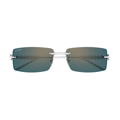 Clash de Cartier Rectangular Metal Sunglasses