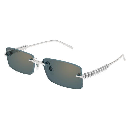Clash de Cartier Rectangular Metal Sunglasses