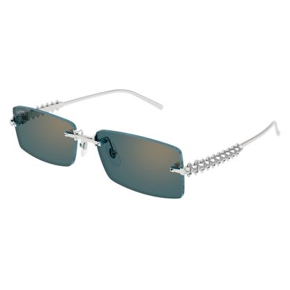 Clash de Cartier Rectangular Metal Sunglasses
