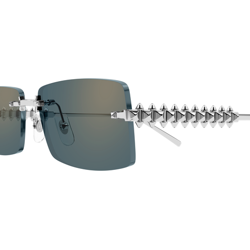 Clash de Cartier Rectangular Metal Sunglasses