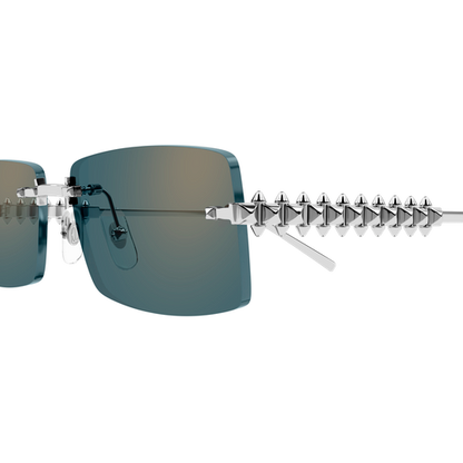 Clash de Cartier Rectangular Metal Sunglasses