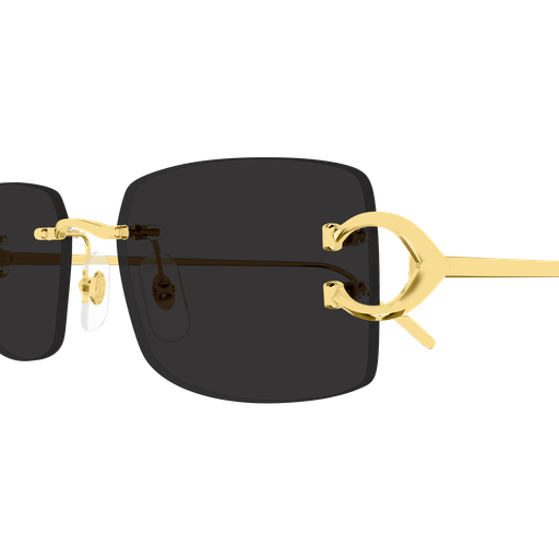 Decor Precious de Cartier Solid Gold Rimless Sunglasses
