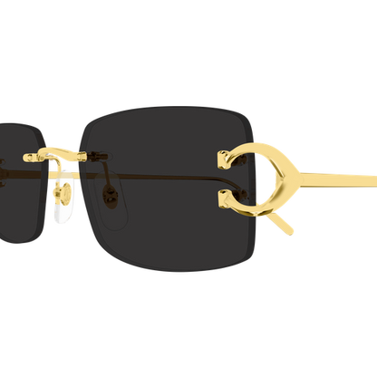 Decor Precious de Cartier Solid Gold Rimless Sunglasses