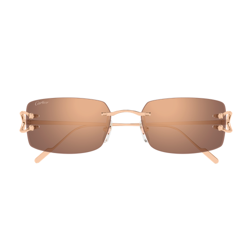 Decor Precious de Cartier Solid Gold Rimless Sunglasses