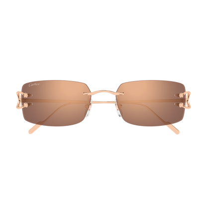 Decor Precious de Cartier Solid Gold Rimless Sunglasses