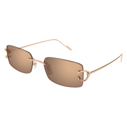 Decor Precious de Cartier Solid Gold Rimless Sunglasses