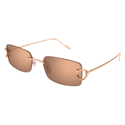 Decor Precious de Cartier Solid Gold Rimless Sunglasses