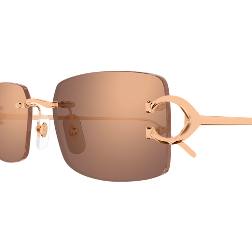 Decor Precious de Cartier Solid Gold Rimless Sunglasses