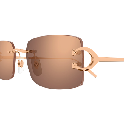 Decor Precious de Cartier Solid Gold Rimless Sunglasses