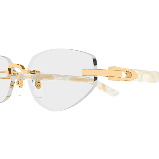 C Allongé de Cartier Motif Geometric Rimless Eyeglasses