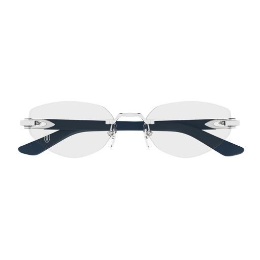 C Allongé de Cartier Motif Geometric Rimless Eyeglasses