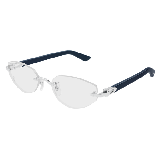 C Allongé de Cartier Motif Geometric Rimless Eyeglasses