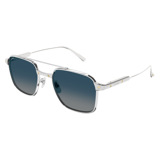 Santos de Cartier Aviator Titanium Polarized Sunglasses