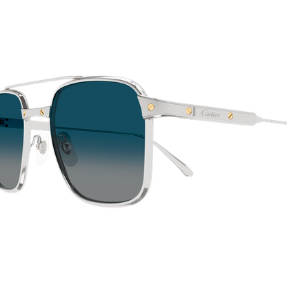 Santos de Cartier Aviator Titanium Polarized Sunglasses