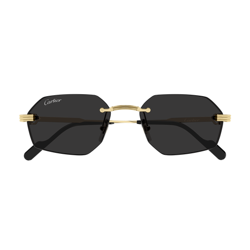 Première de Cartier Geometric Rimless Sunglasses