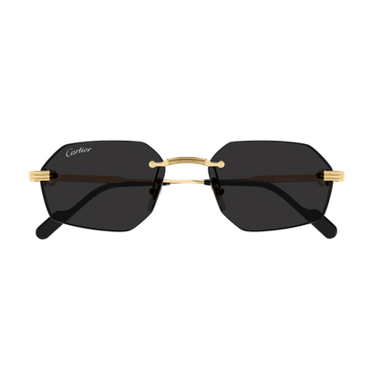 Première de Cartier Geometric Rimless Sunglasses