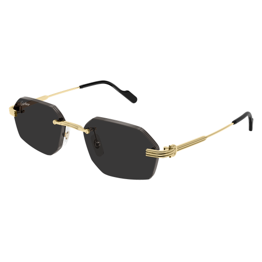 Première de Cartier Geometric Rimless Sunglasses
