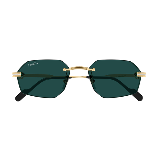 Première de Cartier Geometric Rimless Sunglasses
