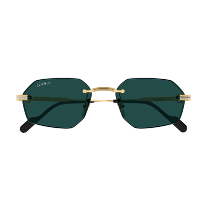 Première de Cartier Geometric Rimless Sunglasses