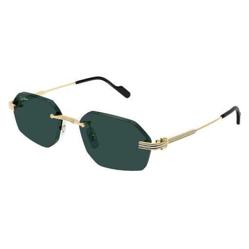 Première de Cartier Geometric Rimless Sunglasses