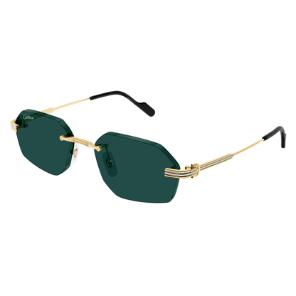 Première de Cartier Geometric Rimless Sunglasses