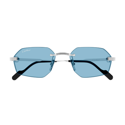 Première de Cartier Geometric Rimless Sunglasses