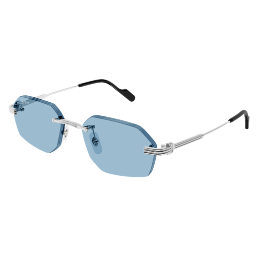 Première de Cartier Geometric Rimless Sunglasses