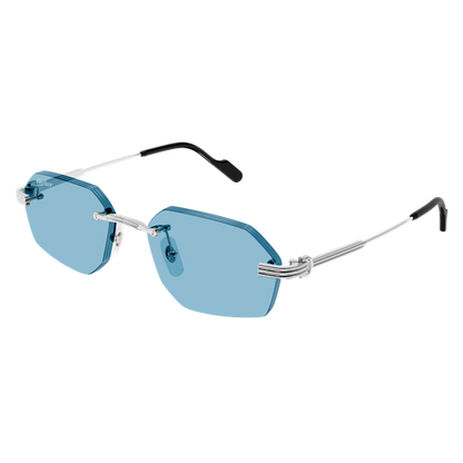 Première de Cartier Geometric Rimless Sunglasses
