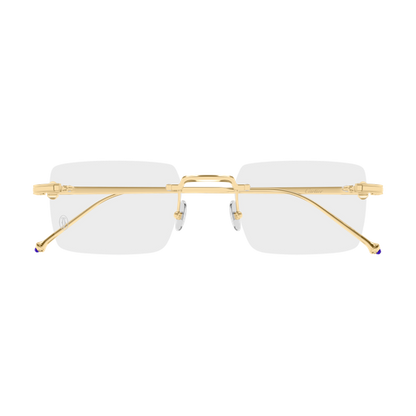 Pasha de Cartier Rectangular Rimless Titanium Eyeglasses