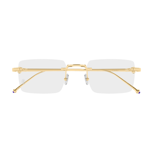 Pasha de Cartier Rectangular Rimless Titanium Eyeglasses