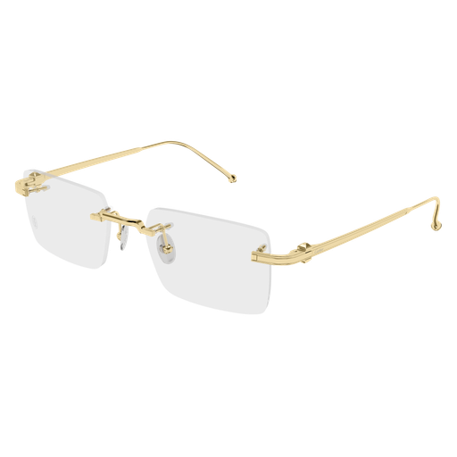 Pasha de Cartier Rectangular Rimless Titanium Eyeglasses
