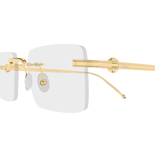 Pasha de Cartier Rectangular Rimless Titanium Eyeglasses
