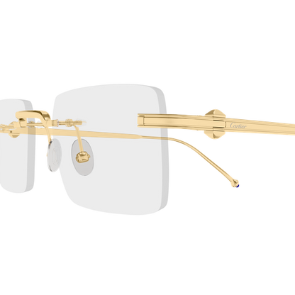 Pasha de Cartier Rectangular Rimless Titanium Eyeglasses