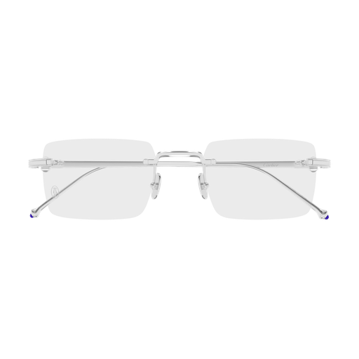 Pasha de Cartier Rectangular Rimless Titanium Eyeglasses