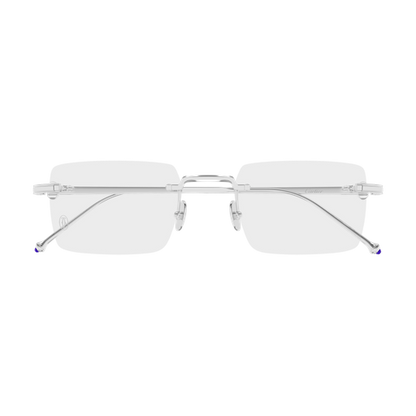 Pasha de Cartier Rectangular Rimless Titanium Eyeglasses
