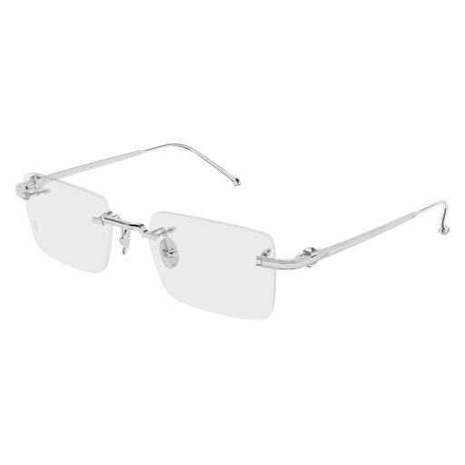 Pasha de Cartier Rectangular Rimless Titanium Eyeglasses