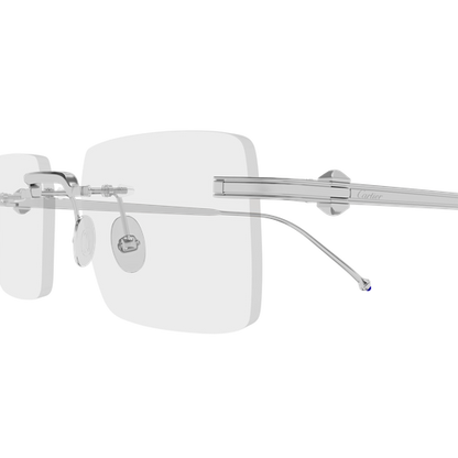 Pasha de Cartier Rectangular Rimless Titanium Eyeglasses