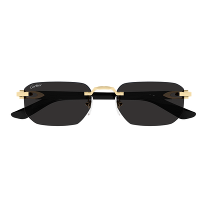 C Allongé de Cartier Motif Rimless Acetate Sunglasses