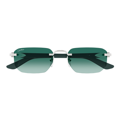 C Allongé de Cartier Motif Rimless Acetate Sunglasses