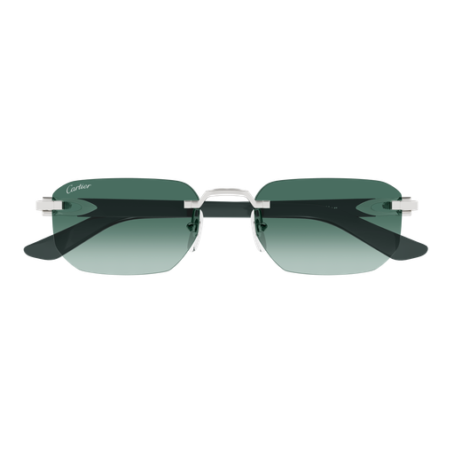 C Allongé de Cartier Motif Rimless Acetate Sunglasses