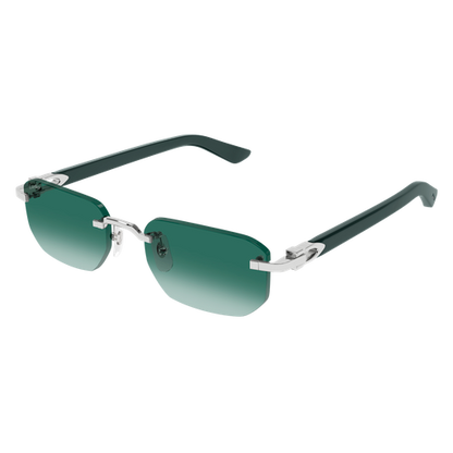 C Allongé de Cartier Motif Rimless Acetate Sunglasses