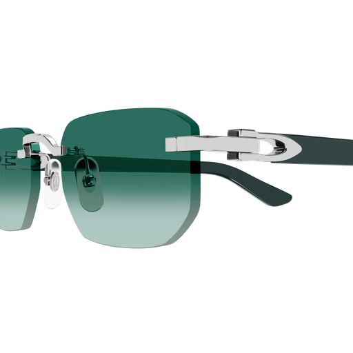 C Allongé de Cartier Motif Rimless Acetate Sunglasses