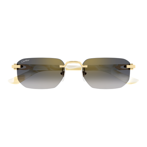 C Allongé de Cartier Motif Rimless Acetate Sunglasses