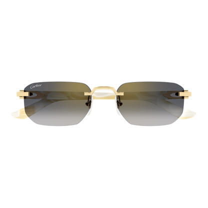 C Allongé de Cartier Motif Rimless Acetate Sunglasses