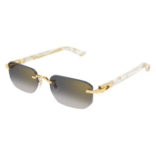 C Allongé de Cartier Motif Rimless Acetate Sunglasses