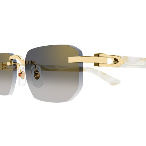 C Allongé de Cartier Motif Rimless Acetate Sunglasses