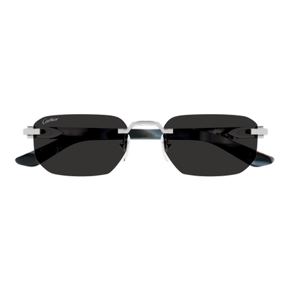 C Allongé de Cartier Motif Rimless Acetate Sunglasses