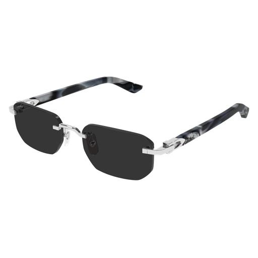 C Allongé de Cartier Motif Rimless Acetate Sunglasses
