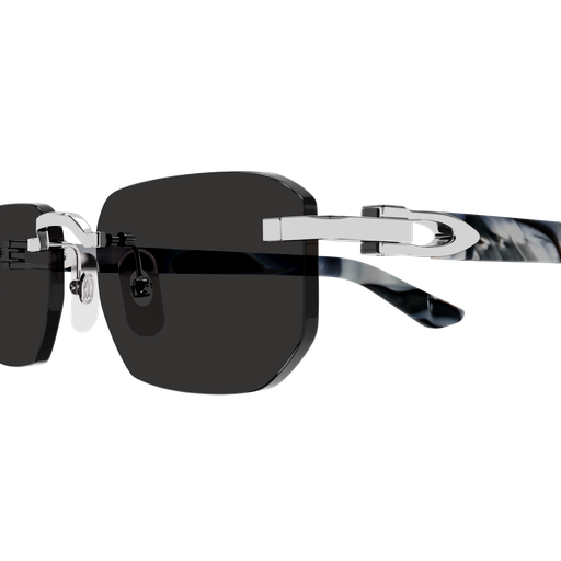 C Allongé de Cartier Motif Rimless Acetate Sunglasses