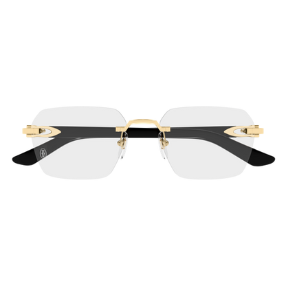 C Allongé de Cartier Motif Hexagonal Rimless Eyeglasses